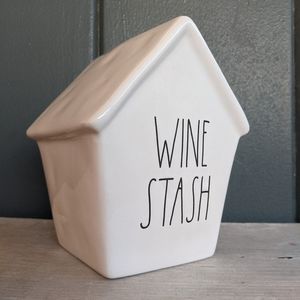 Rae Dunn bird house ceramic "wine stash"